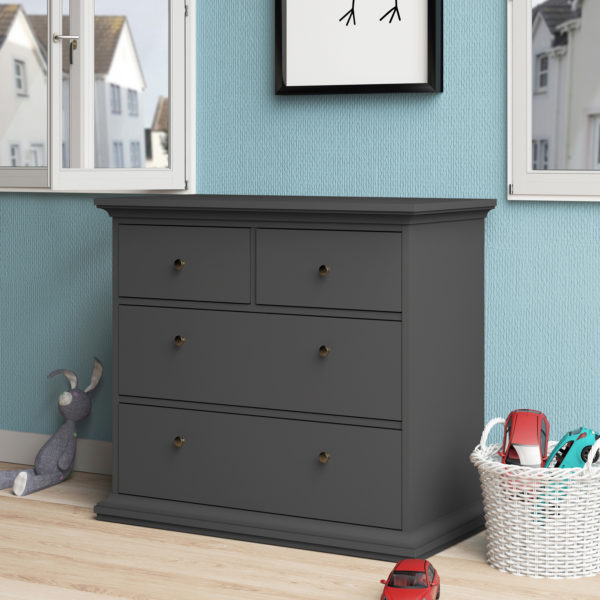 Condo Chest of 4 Drawers | Matt Grey | Self Assembly