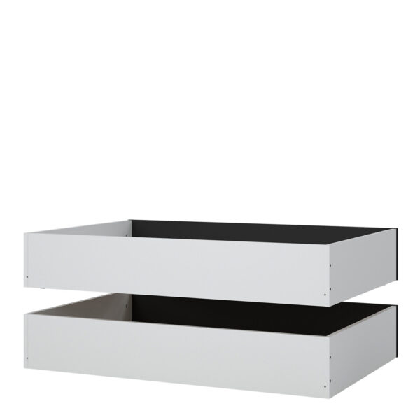 Moderno Set of 2 Under Bed Drawers | Black Matte | Self Assembly