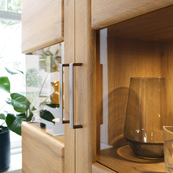 Newquay Tall Wide 2 Door Glazed Display Cabinet | Self Assembly