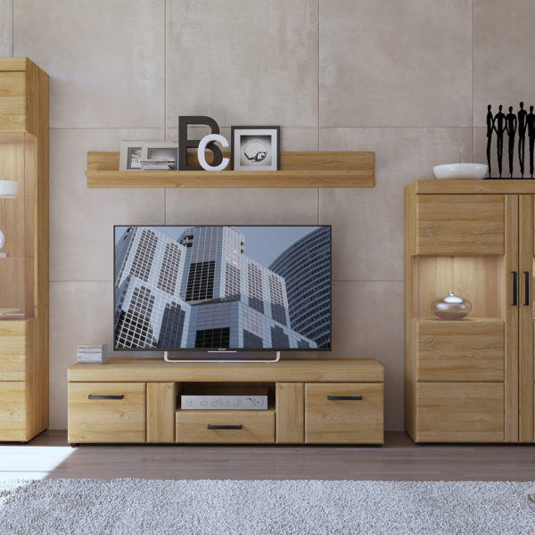 Newquay 2 Door 1 Drawer Wide TV Cabinet | Self Assembly