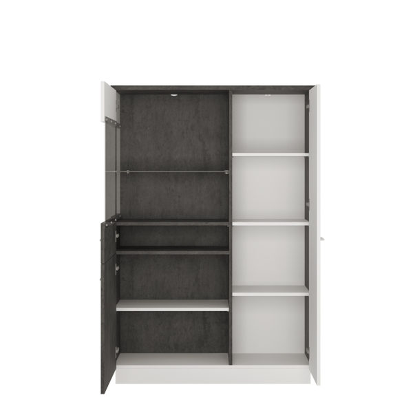 Colorado Low Display Cabinet | Left Hand | Black | Self Assembly