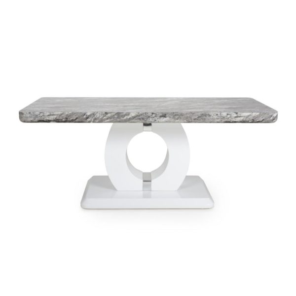 White Neptune Marble Effect Top Coffee Table
