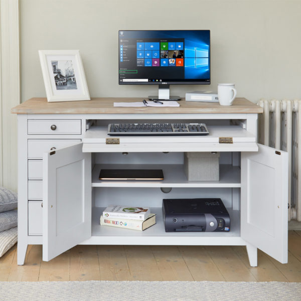 Callerton Grey Hidden Home Office Desk