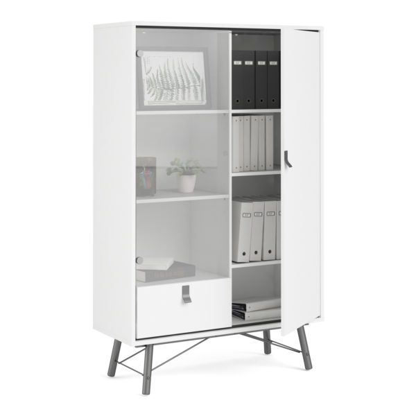 Kielder White Display Cabinet | Self Assembly
