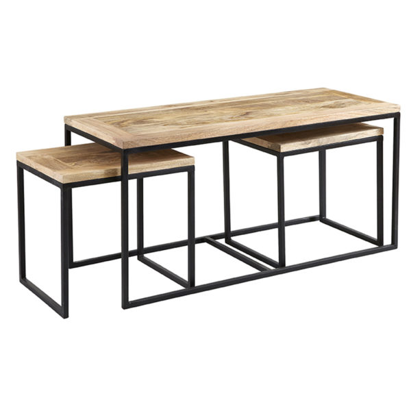 Black Memphis Industrial John Long Coffee Table