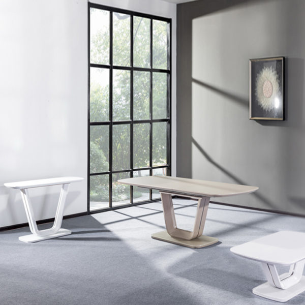 Carnoustie Lamp Table | Light Grey Matt | Part Assembled