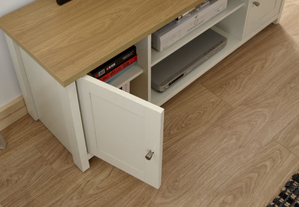 Fife Cream Large TV Cabinet | Cream | Self Assembly