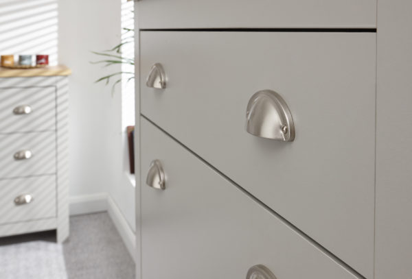 Fife Grey 2 Door 1 Drawer Shoe Cabinet | Grey | Self Assembly