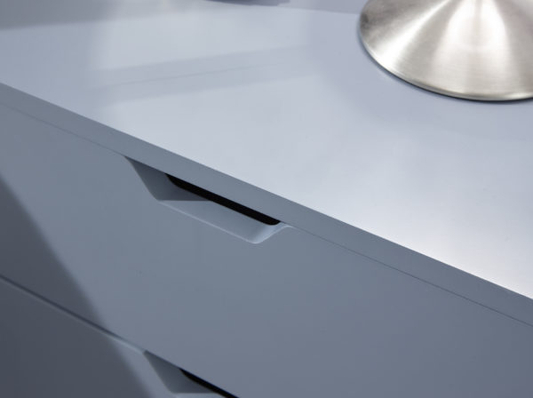 Kathmandu 2 Drawer Bedside Cabinet  | Dark Grey | Self Assembly