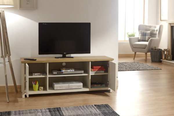 Fife Cream Large TV Cabinet | Cream | Self Assembly