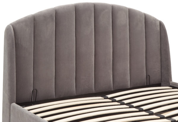 Haikou King Size End Lift Ottoman Bed | Grey