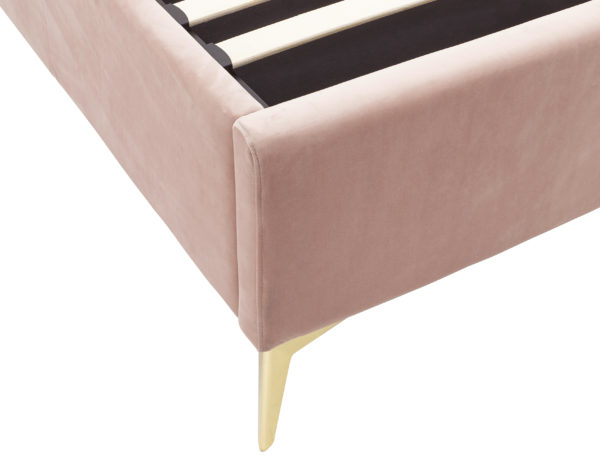 Haikou Double End Lift Ottoman Bed | Blush Pink