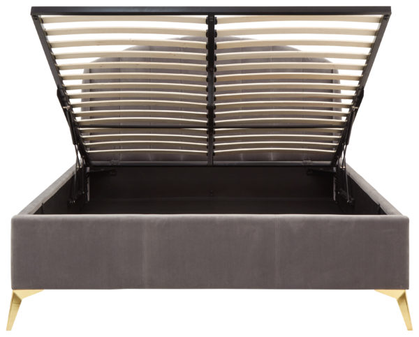 Haikou King Size End Lift Ottoman Bed | Grey