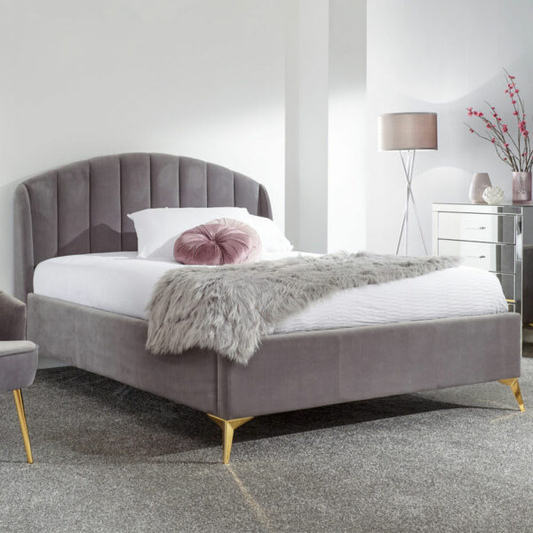 Haikou King Size End Lift Ottoman Bed | Grey