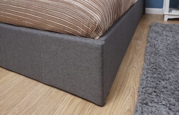 Marikina Side Lift Ottoman Small Double Bed | Grey