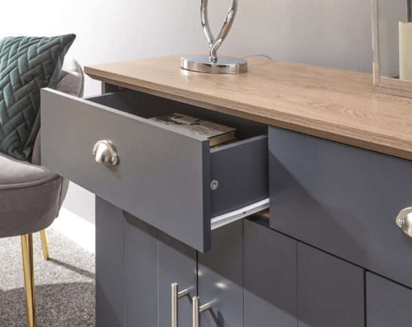 Oban Large Sideboard | Slate Blue | Self Assembly