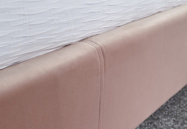 Haikou Double End Lift Ottoman Bed | Blush Pink