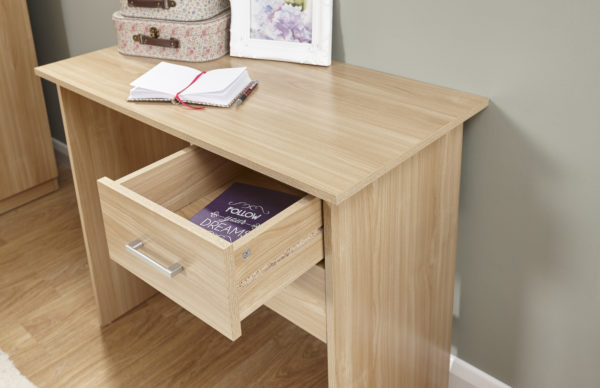 Elgin 2 Drawer Desk | Oak | Self Assembly
