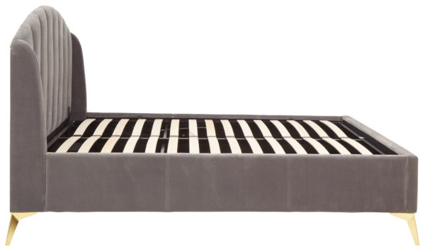 Haikou King Size End Lift Ottoman Bed | Grey