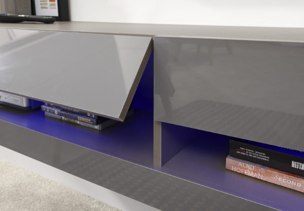 Lugo 150cm Wall TV Unit | LED | Grey | Self Assembly