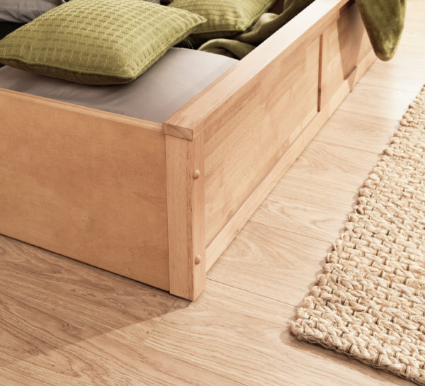 Reus Wooden Ottoman Double Bed Oak