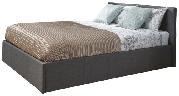 Marikina End Lift Ottoman Double Bed | Grey