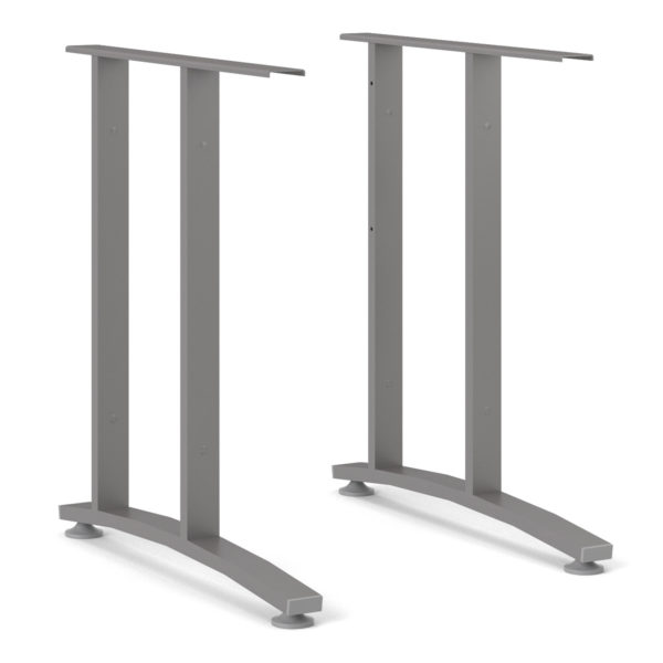 Kansas Desk 150cm in White with Silver Grey Steel Legs | Self Assembly