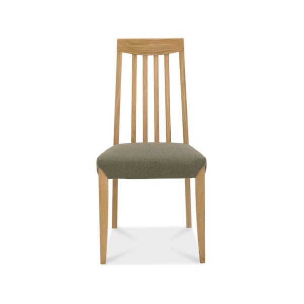 Landlas Oak Pair of Slat Back Dining Chairs | Black