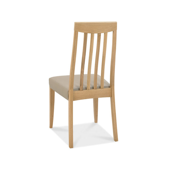 Cream Landlas Oak Pair of Slat Back Dining Chairs | Grey