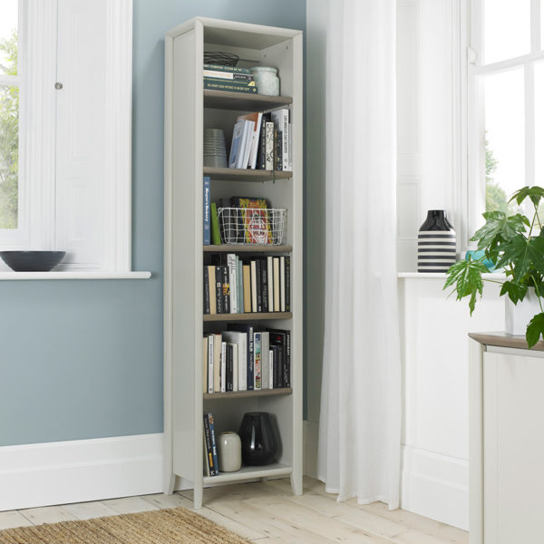 Landlas Grey Narrow Bookcase