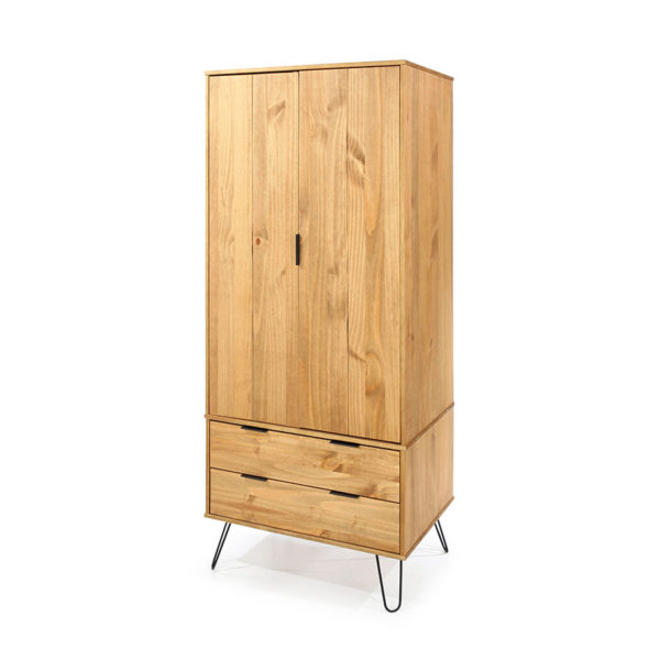 Avila Pine 2 Door 2 Drawer Wardrobe | Antique Waxed Pine