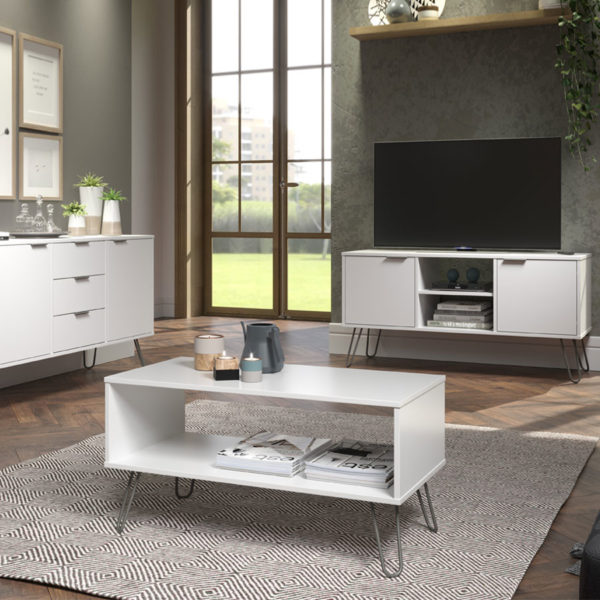 Avila White 3+3 Drawer Wide Chest | White | Self Assembly