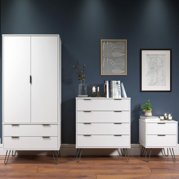 Avila White 3+3 Drawer Wide Chest | White | Self Assembly