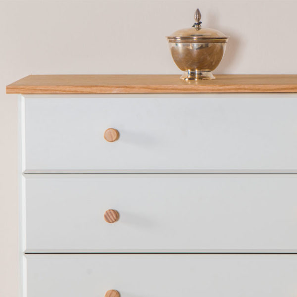 Thornton White 4 Drawer Chest | Soft White | Self Assembly
