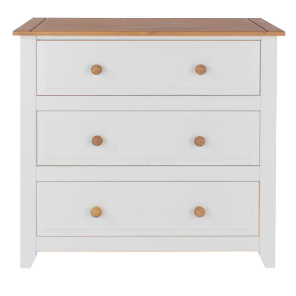 Beauly White 3 Drawer Chest | White | Self Assembly
