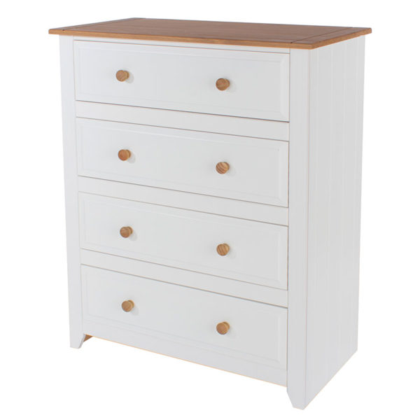 Beauly White 4 Drawer Chest | White | Self Assembly