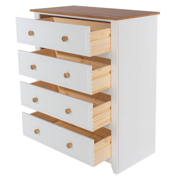 Beauly White 4 Drawer Chest | White | Self Assembly
