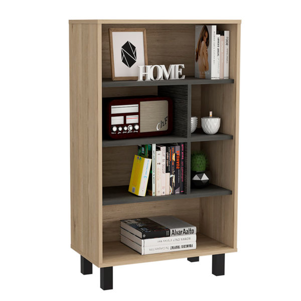 Oxford Large Bookcase | Washed Oak | Self Assembly