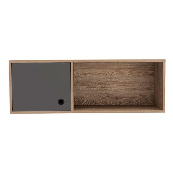 Winchester Grey Wall Storage Unit | Bleached Oak | Self Assembly