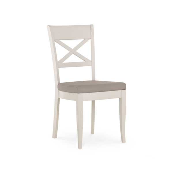 Zurich Grey Pair of Cross Back Dining Chairs | Grey
