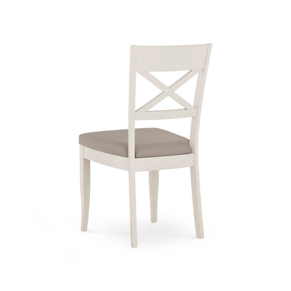 Zurich Grey Pair of Cross Back Dining Chairs | Grey