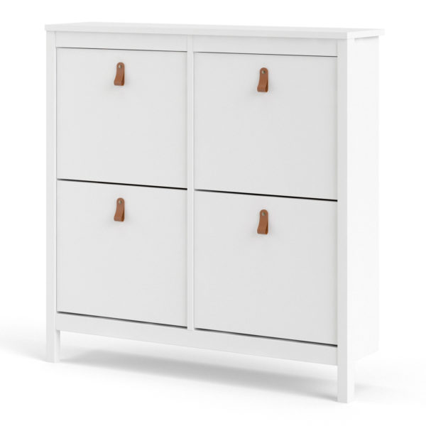 Seville Shoe Cabinet | White | Self Assembly