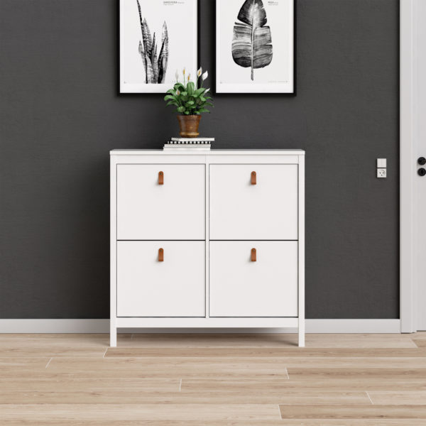 Seville Shoe Cabinet | White | Self Assembly