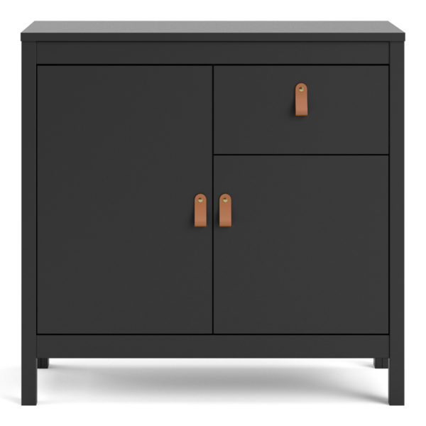 Seville Sideboard 2 Doors + 1 Drawer | Matte Black | Self Assembly