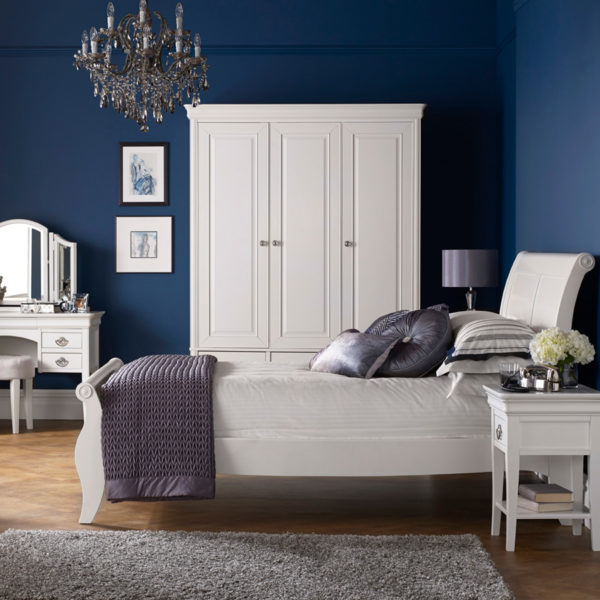 Arlington White Triple Wardrobe