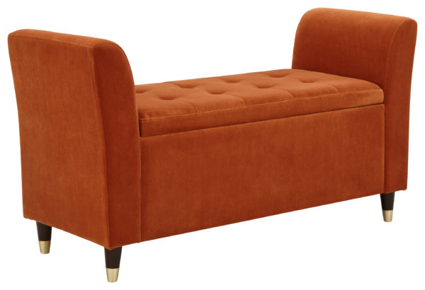 Geneva Window Seat | Russet | Self Assembly - Orange