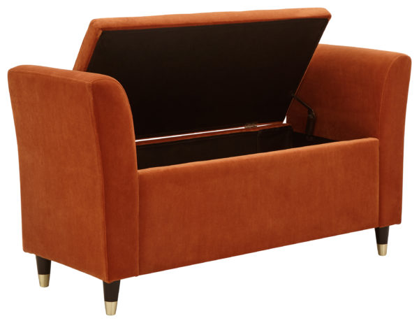 Geneva Window Seat | Russet | Self Assembly - Orange