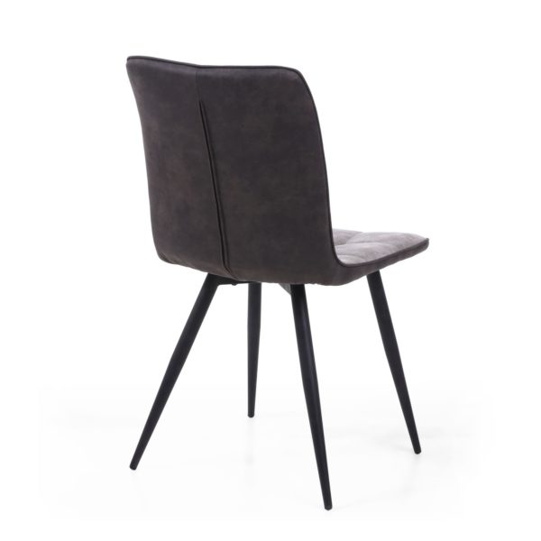 Rodeo Suede Effect Dining Chair | Light Grey | Assembly required