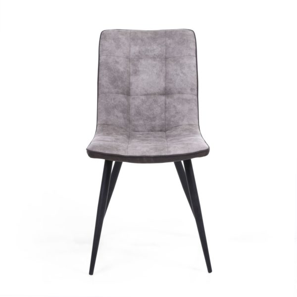 Rodeo Suede Effect Dining Chair | Light Grey | Assembly required