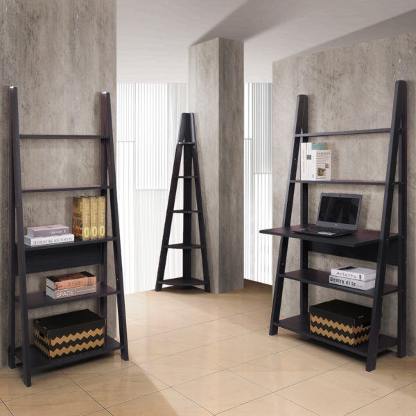 Orrell Tall Ladder Desk | Black | Self Assembly